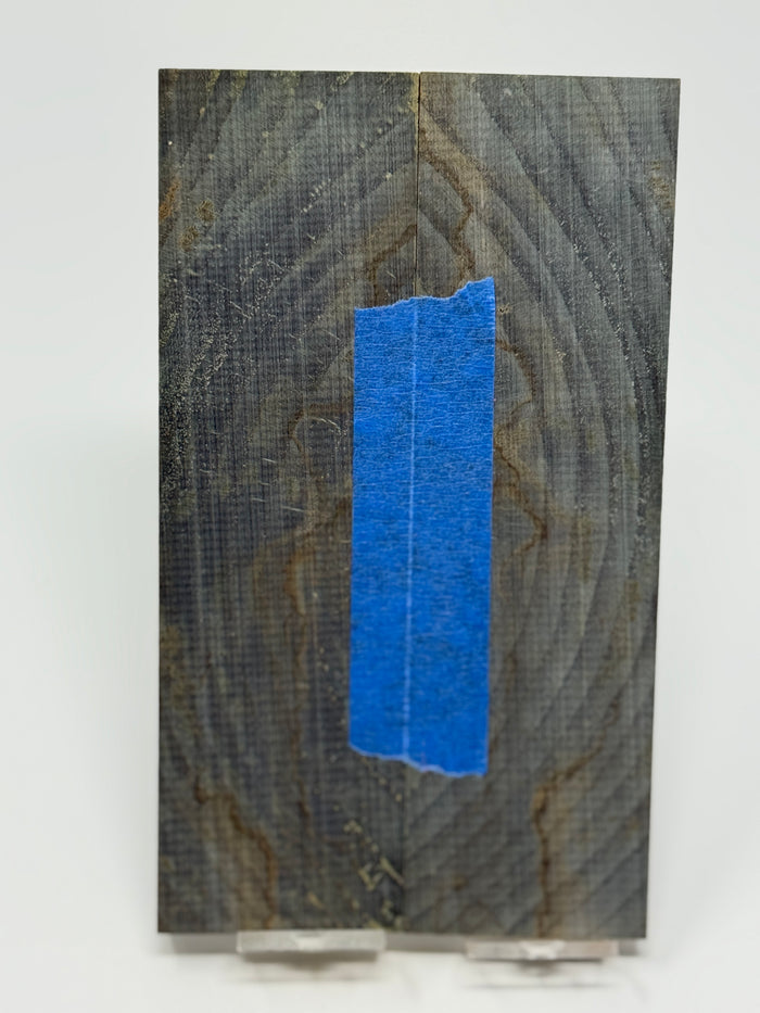 KS-063: Knife Scales - Green Dyed Stabilized Cross Cut Spalted Maple