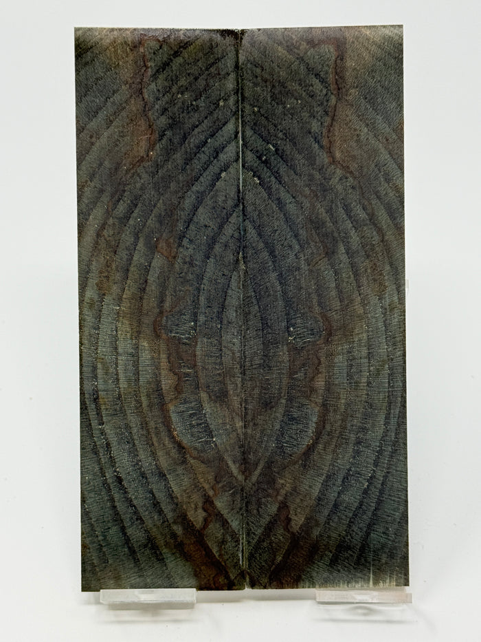 KS-064: Knife Scales - Green Dyed Stabilized Cross Cut Spalted Maple