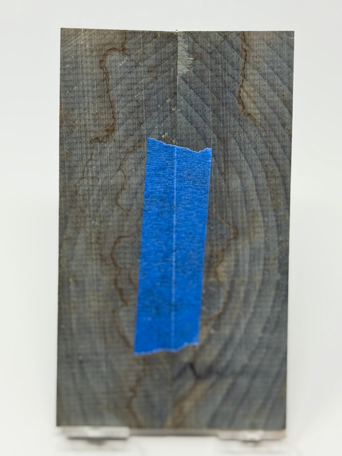 KS-064: Knife Scales - Green Dyed Stabilized Cross Cut Spalted Maple