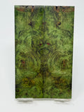 KS-065: Knife Scales - Green Dyed Stabilized Maple Burl
