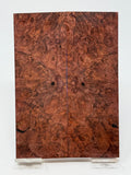 KS-072: Knife Scales - Red Dyed Stabilized Maple Burl