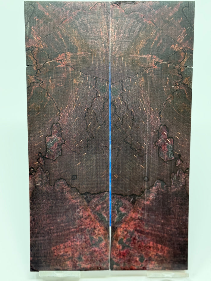 KS-074: Knife Scales - Purple Pink Dyed Stabilized Spalted Quartersawn Maple