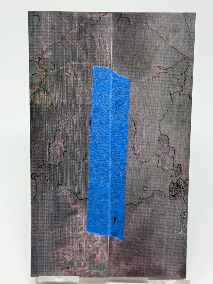 KS-074: Knife Scales - Purple Pink Dyed Stabilized Spalted Quartersawn Maple