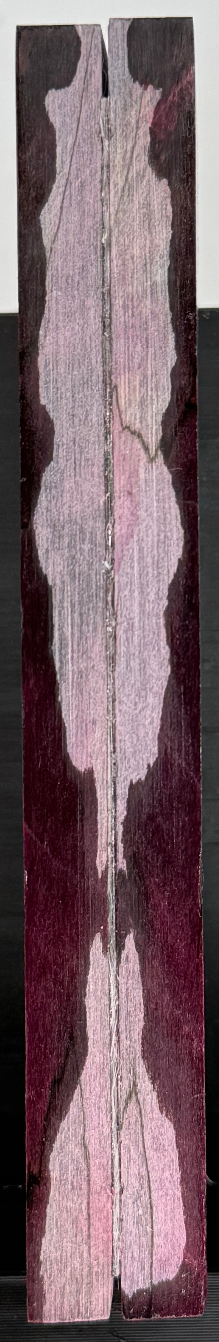KS-076: Knife Scales - Red Dyed Stabilized Quartersawn Spalted Sycamore