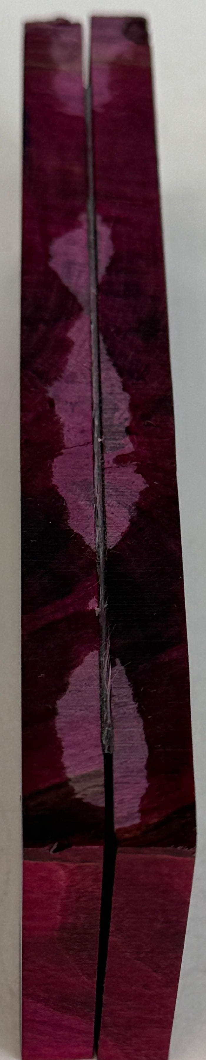KS-082: Knife Scales - Red Dyed Stabilized Cross Cut Maple