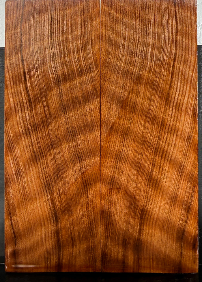 KS-089: Knife Scales - Natural Stabilized Curly Redwood