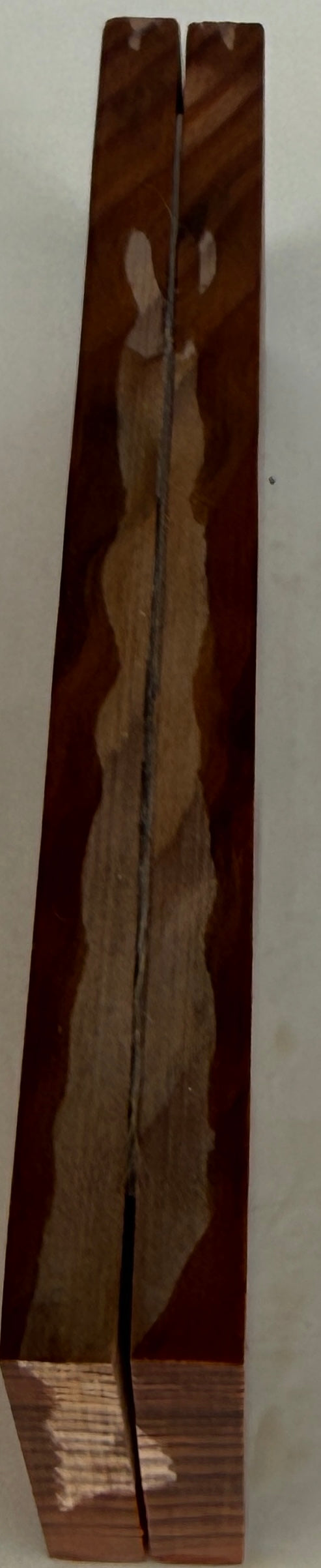 KS-090: Knife Scales - Natural Stabilized Curly Redwood