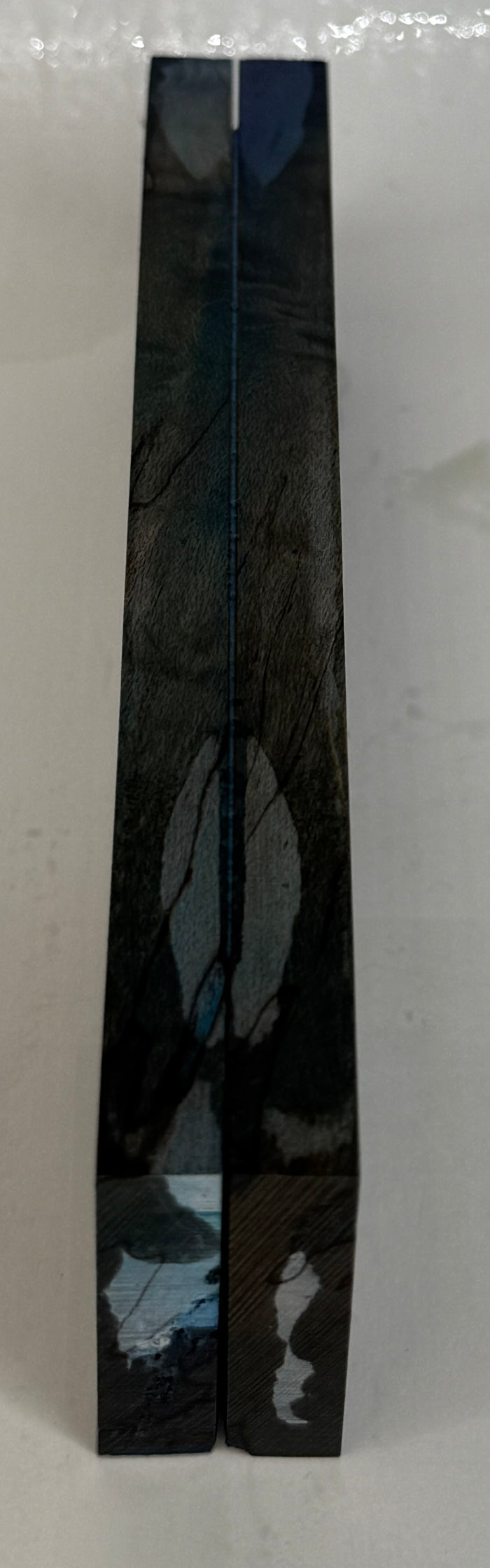 KS-109: Knife Scales - Blue Purple Dyed Stabilized Spalted Maple