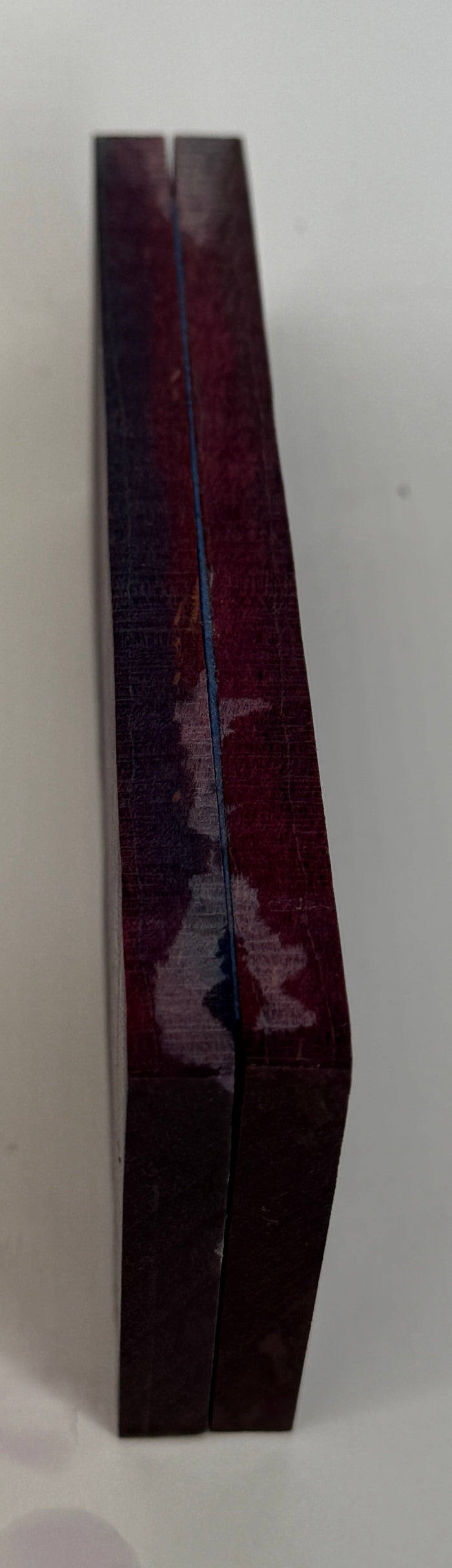 KS-113: Knife Scales - Pink Blue Dyed Stabilized Curly Maple