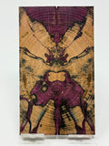 KS-117: Knife Scales - Pink Dyed Stabilized Cross Cut Spalted Maple