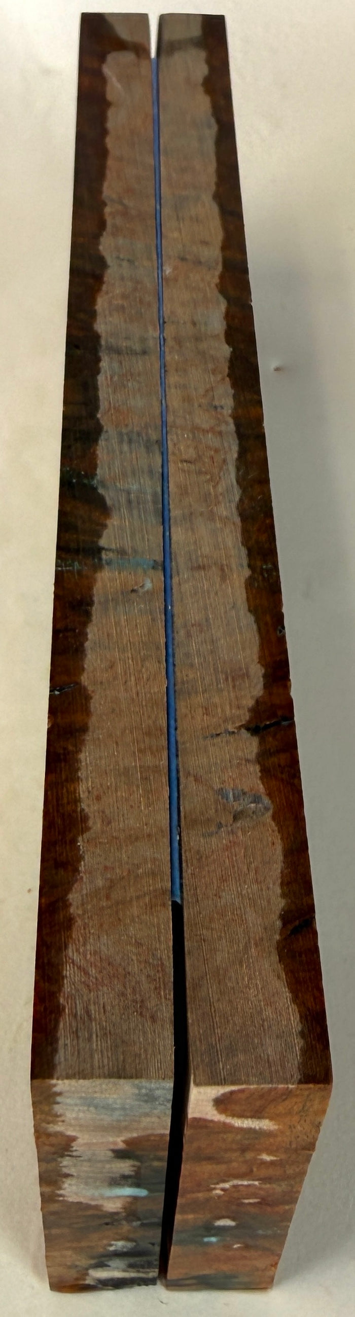 KS-119: Knife Scales - Orange Dyed Stabilized Maple Burl