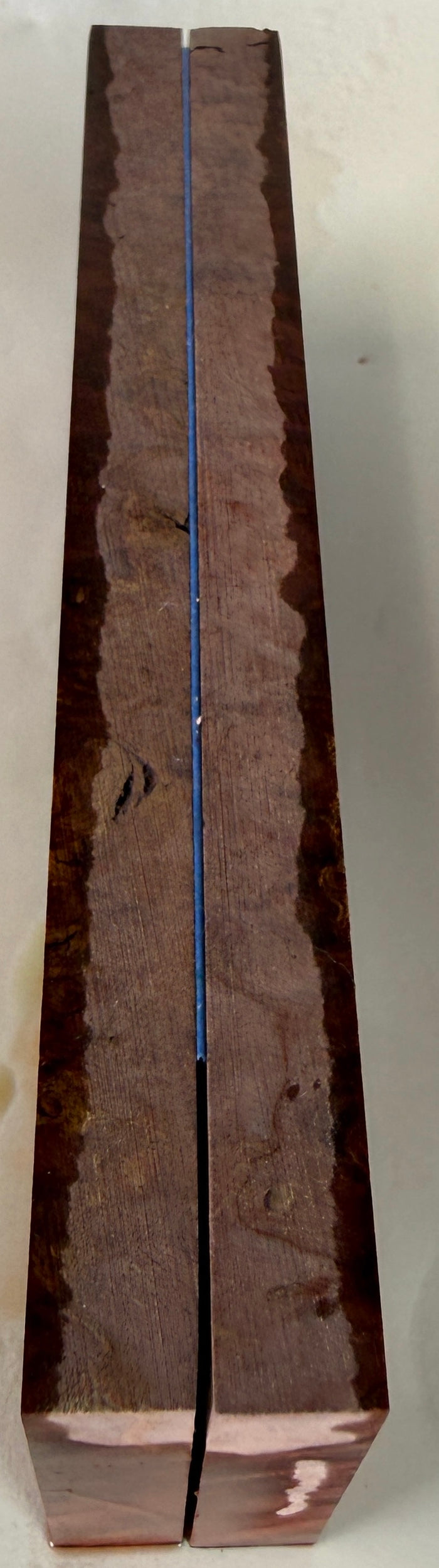 KS-120: Knife Scales - Red Dyed Stabilized Maple Burl