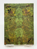 KS-121: Knife Scales - Green Dyed Stabilized Maple Burl