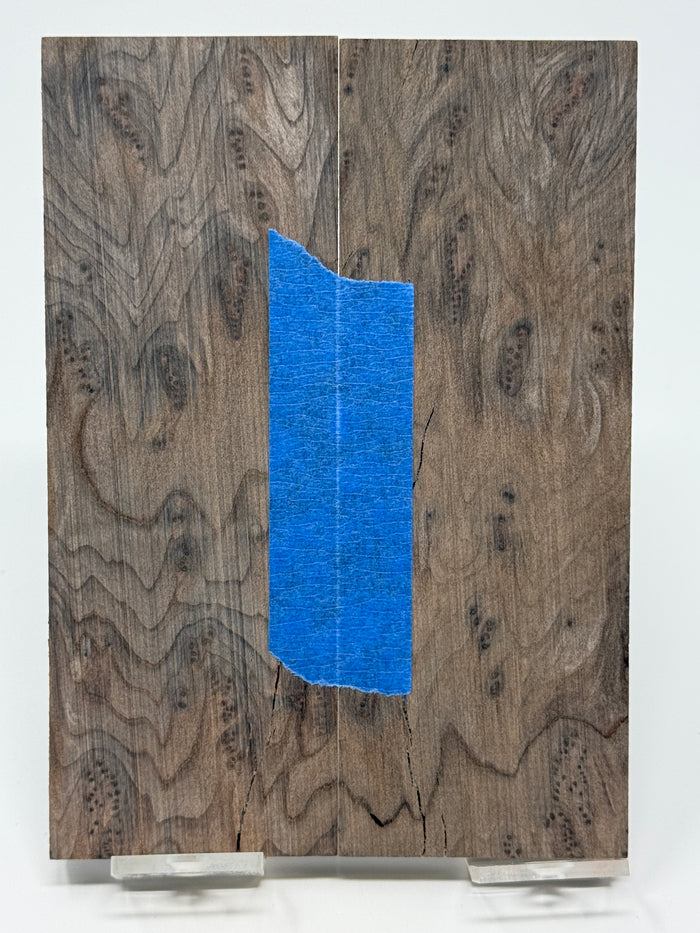 KS-126: Knife Scales - Natural Stabilized Redwood Lace Burl