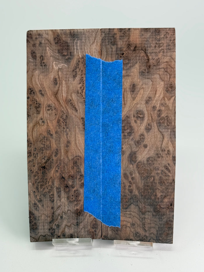 KS-135: Knife Scales - Natural Stabilized Redwood Lace Burl