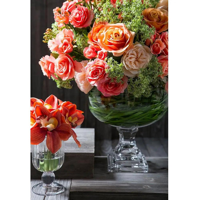 Large Rose Bud Spray Light Coral 22" - Evergreen Home and Floral