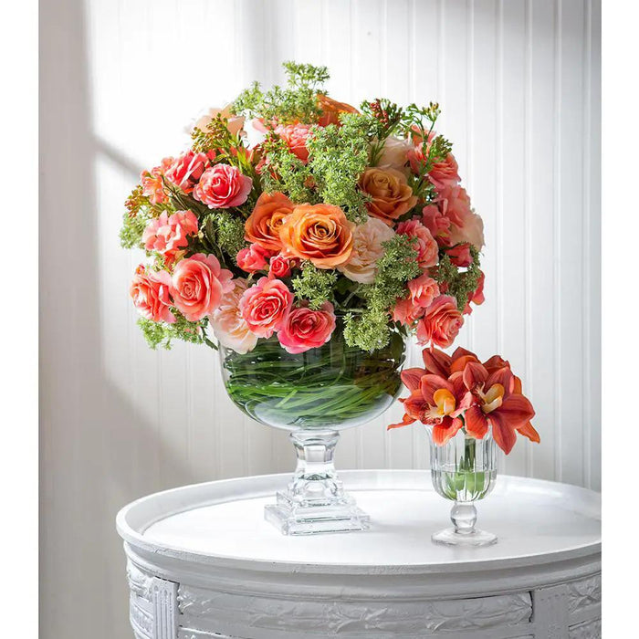 Large Rose Bud Spray Light Coral 22" - Evergreen Home and Floral