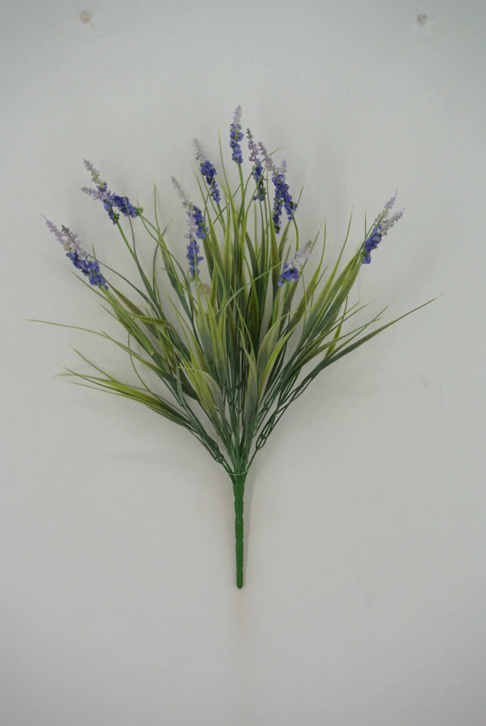 Golden Bell Lavender Bush 20" - Artificial Shrubs Silk