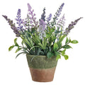 Allstate Lavender/Muscari in Cement Pot 9" - Artificial Flowering Plants Silk