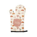 Linen Oven Mitt with Black Trim