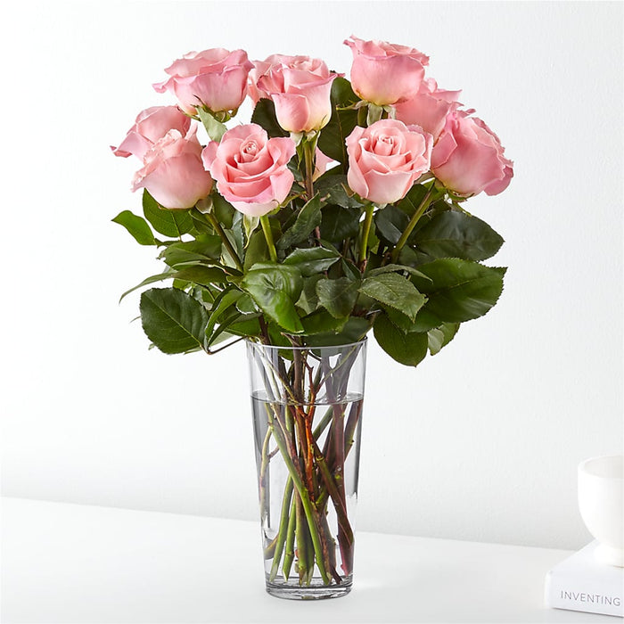 Long Stem Pink Rose Bouquet – PANDA FLOWERS CANADA INC, Calgary AB