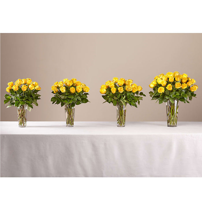 Long Stem Yellow Rose Bouquet – PANDA FLOWERS CANADA INC, Calgary AB