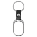 3.6" x 1.4" Oval Sublimatable Keychain with White Insert