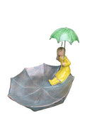 Molly Bird Bath Station With Umbrella Bee Garden Statue Ornament