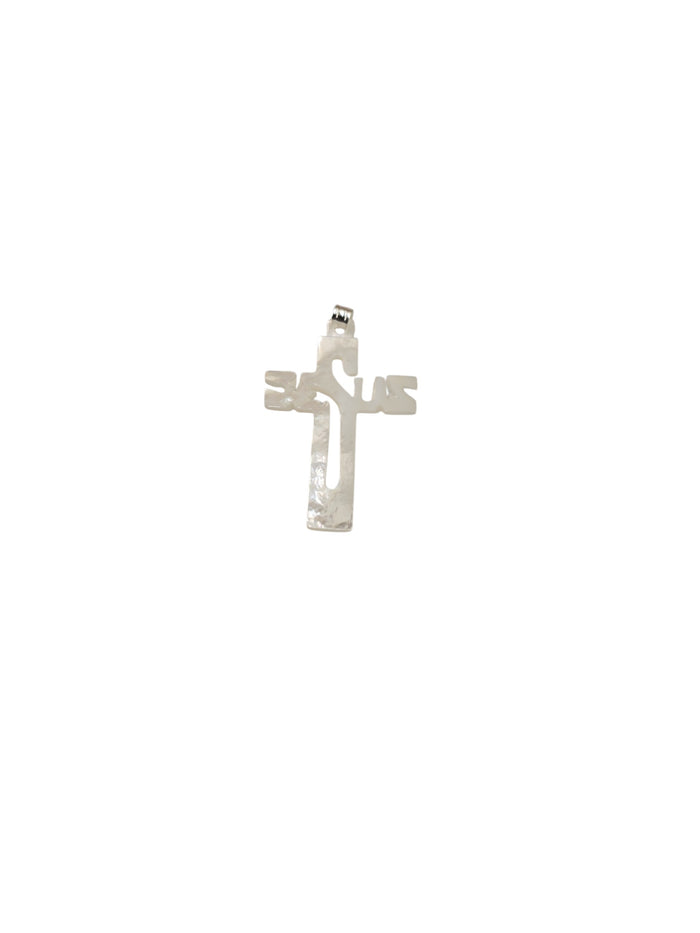 Mother of Pearl Jesus Cross Pendant Necklace