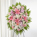 Offering Solace Standing Spray – PANDA FLOWERS CANADA INC, Calgary AB