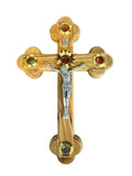 Olive Wood Wall Crucifix with Relics – Rounded Edge Design