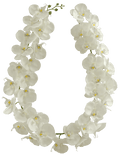 Golden Bell Orchid Garland White 52" - Garlands Silk