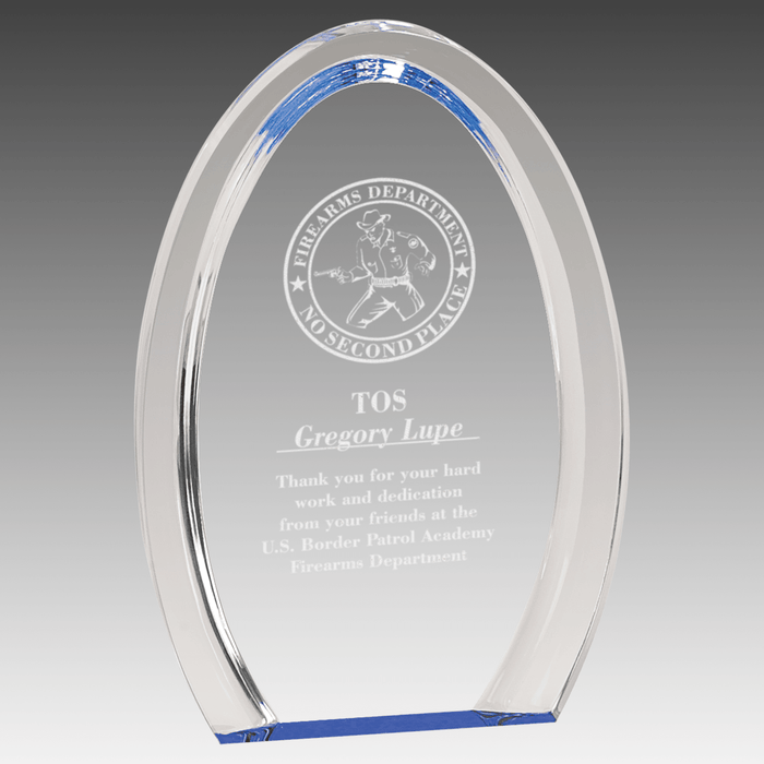 7" Blue Oval Halo Acrylic