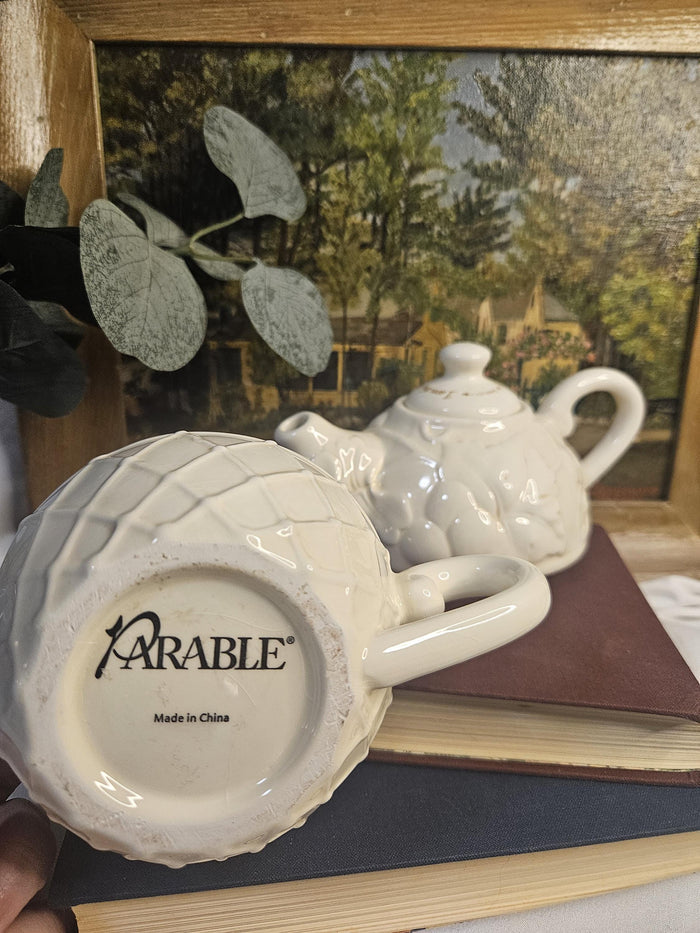 Parable Teapot and Cup for One - Farmhouse