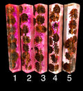 PBBrick-005: Clear Pink Mini Pine Cones Hybrid Pen Blank Diamond Painting Alumilite Resin Casting