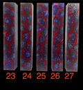 PBBrick-011: Pen Blanks - Giraffe Red with Glitter with Purple Alumilite Resin Casting Diamond Painting Pen