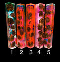 PBBrick-016: Clear Pink Blue Mini Pine Cones Hybrid Pen Blank Diamond Painting Alumilite Resin Casting
