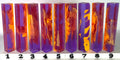 PBBrick-031: Phoenix Ember Violet Purple with Orange Swirls Pen Blank Diamond Painting Alumilite Resin Casting