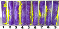 PBBrick-032: Plasma Purple Storm Purple White with Yellow Swirls Pen Blank Diamond Painting Alumilite Resin Casting