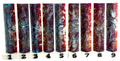 PBBrick-046: Celestial Inferno Purple Red Gold White Swirls Pen Blank Diamond Painting Alumilite Resin Casting