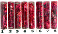 PBBrick-047: Blood Moon Swirl Red Purple Peach Pink Black Swirls Pen Blank Diamond Painting Alumilite Resin Casting