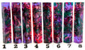 PBBrick-048: Mystic Emerald Storm Purple Pink Peach Green Swirls Pen Blank Diamond Painting Alumilite Resin Casting