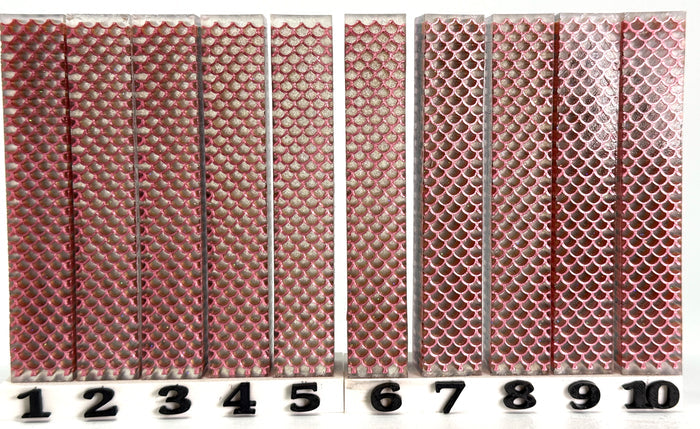 PBBrick-056: Mermaid Scales Rainbow 3D Printed with Glitter Pen Blank Diamond Painting Alumilite Resin Casting