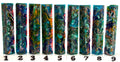 PBBrick-061: Tropical Storm Purple Pink Peach Green Swirls Pen Blank Diamond Painting Alumilite Resin Casting