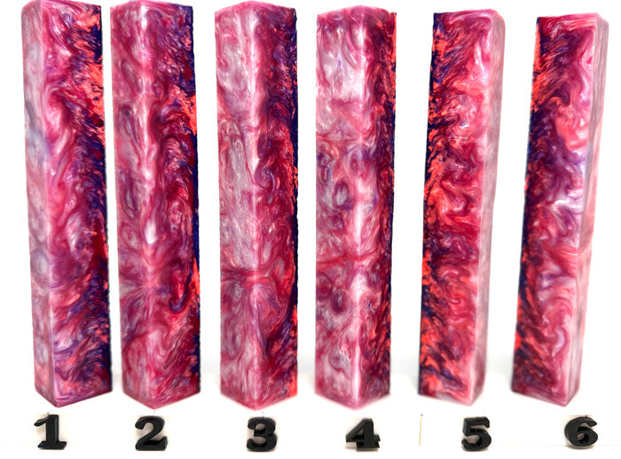 PBBrick-071: Pink Purple Frost Peach Pen Blank Diamond Painting Alumilite Resin Casting