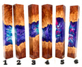 PBBrick-072: Purple Green Pink White Malle Burl Hybrid Pen Blank Diamond Painting Alumilite Resin Casting