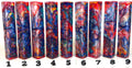 PBBrick-083:  Interstellar Fireflow Blue Red Orange Teal Pearl Swirls Pen Blank Diamond Painting Alumilite Resin Casting