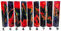 PBBrick-086:  Rainbow Sherbet Swirl Red Orange Yellow Green Blue Purple with White Swirls Pen Blank Diamond Painting Alumilite Resin Casting