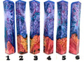 PBBrick-088: Blue Green Purple White Stabilized Pink Box Elder Burl Hybrid Pen Blank Diamond Painting Alumilite Resin Casting