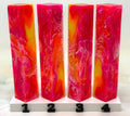 PBBrick-094: Fuchsia Inferno Chubby Pink Orange White Yellow Glitter Pen Blank Diamond Painting Alumilite Resin Casting